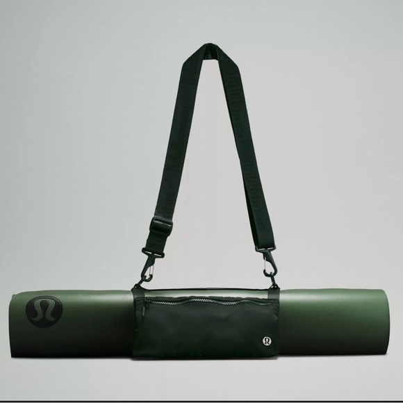 lululemon athletica Handbags - Lululemon Stow & Flow Yoga / Pilates Mat Strap Crossbody Bag in Forest Green